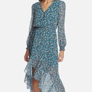 1.STATE Long Sleeve High/Low Dress